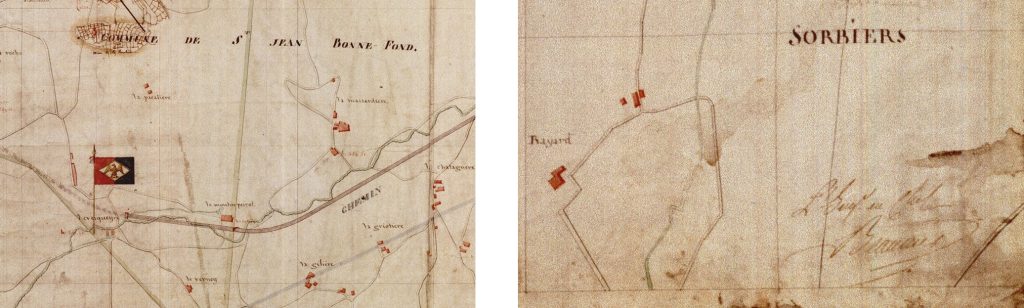 Extraits des planches de l’Atlas Beaunier (planches X1 et XXI) avec aigle impérial et signature de Beaunier © Archives des Houillères Bassin Centre Midi, BRGM